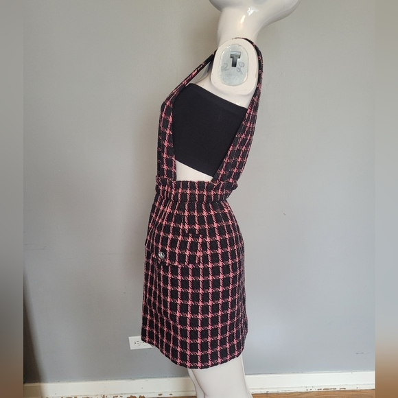 Maje Check Strapless Dress, VGUC, Size S - Picture 6 of 9